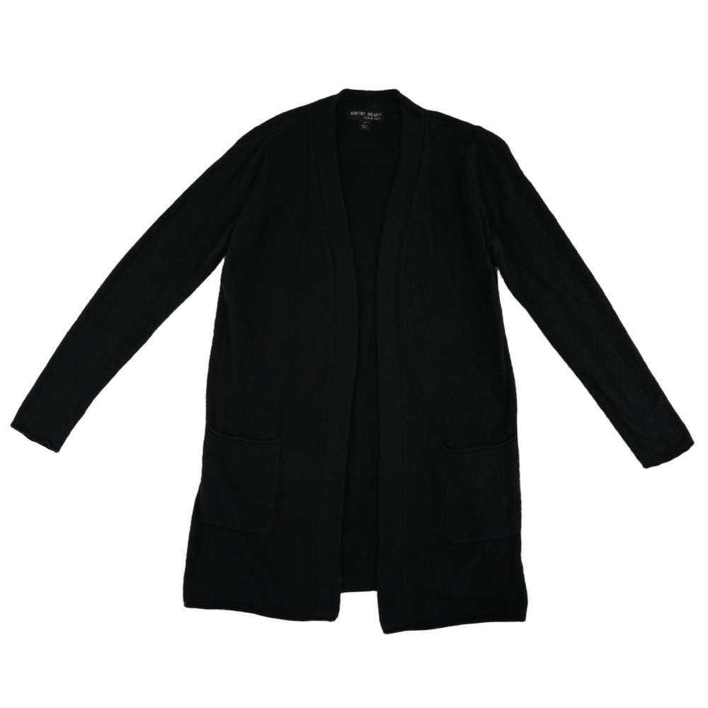 Barefoot Dreams Cardigan‎ Sweater Women's Size Small Black CozyChic Open Front